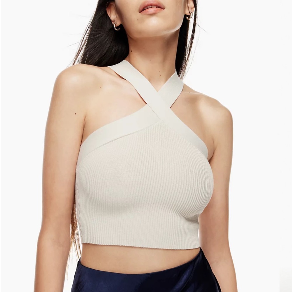 Sculpted Knit Criss Cross Tank Size M